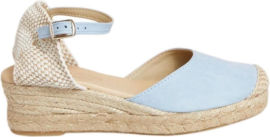 Dames Espadrille Plateau Sandalen met Drie Koordeinstellingen en Gesp