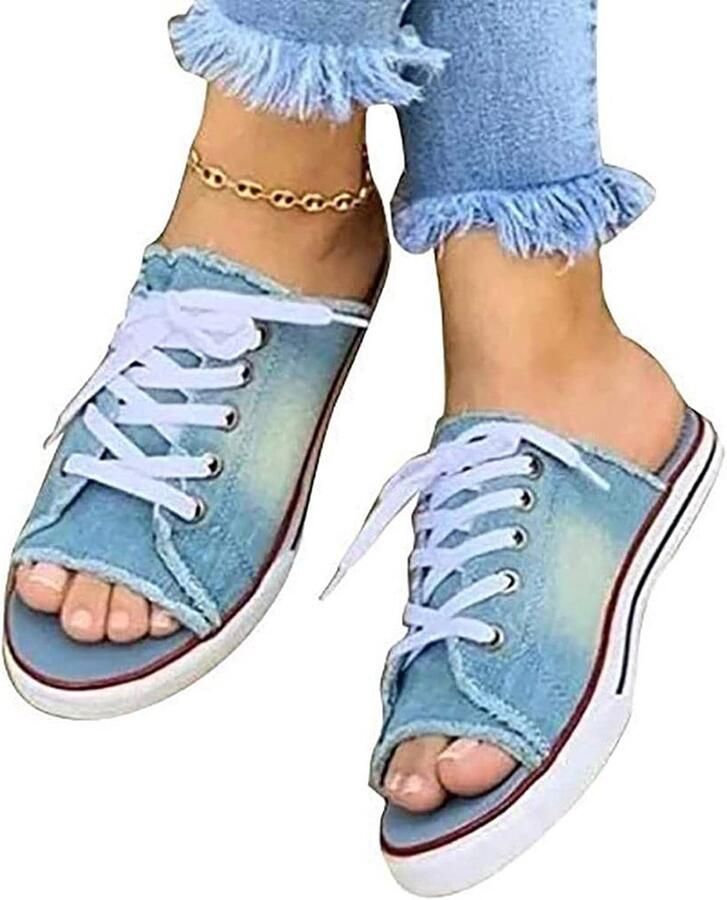 Dames Espadrille Platte Sandalen Zomer Schoenen Ademend