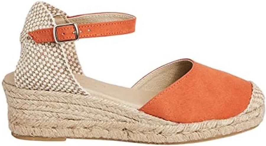 Dames Espadrille Sandalen met Sleehak en Koorden in Zandkleur Groen Roze Marineblauw en Meer