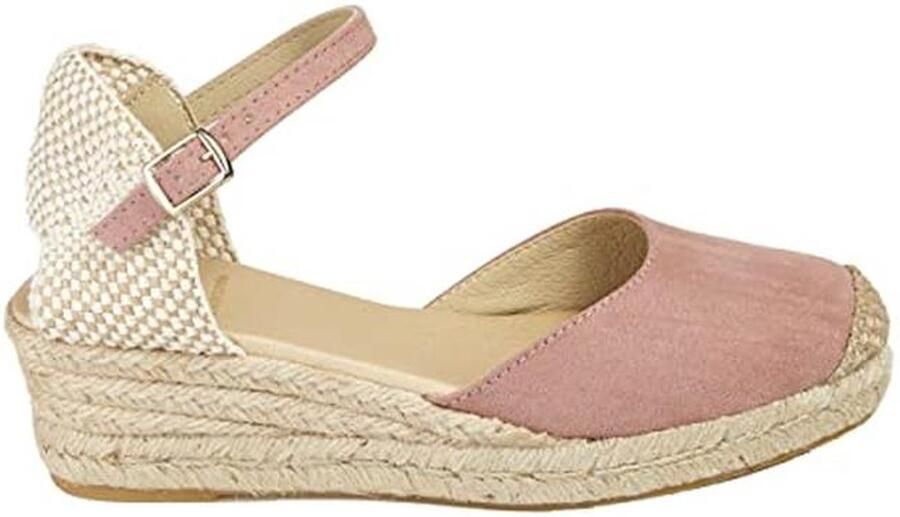Dames Espadrille Sandalen van Jute met Sleehak en Koorden