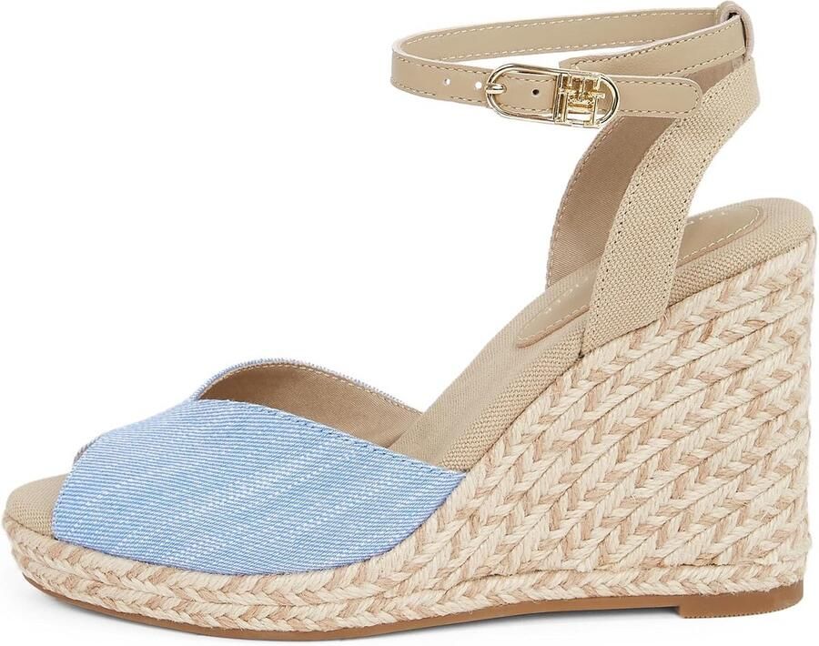 Dames Espadrille Sleehak Sandaal Gewoven Touw