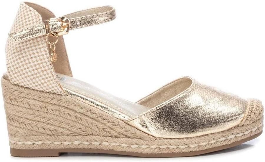 Dames Espadrille Sleehak Sandaal met Gespsluiting