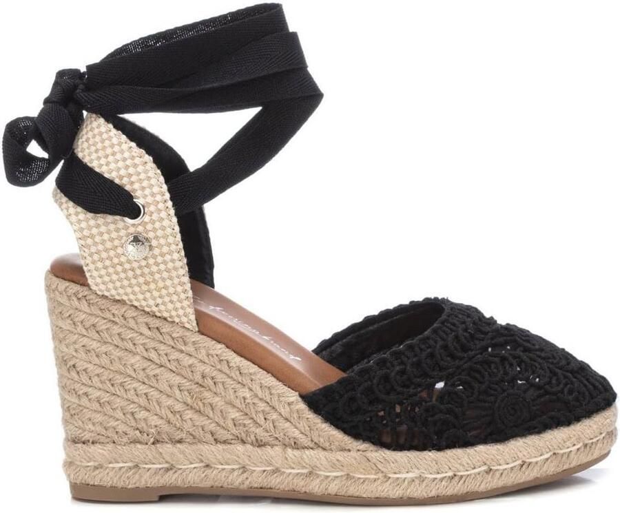 Dames Espadrille Sleehaksandaal met Opengewerkt Haakpatroon