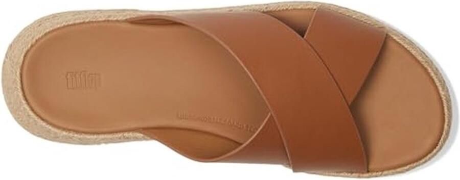 Dames Espadrille Slippers Open Teen Diepbruin