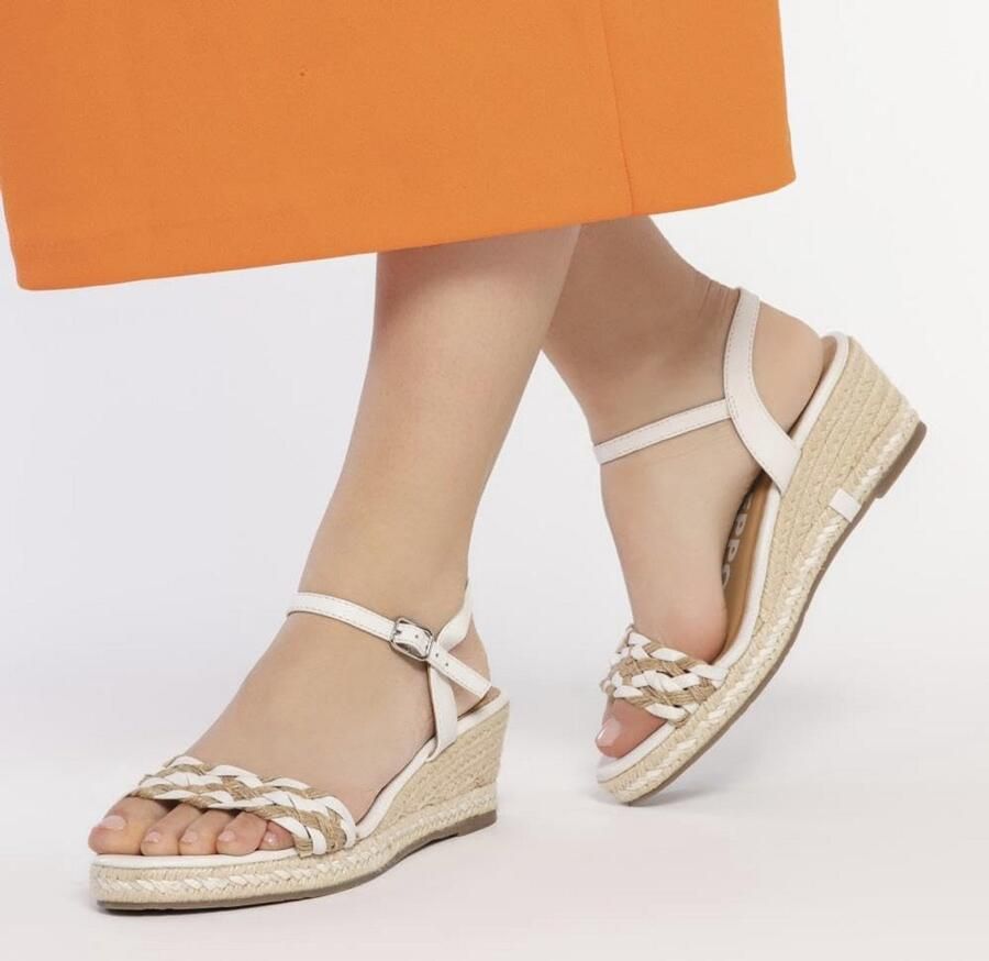 Dames Espadrille Wedge Sandalen met Jute Slede