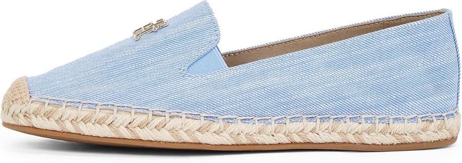 Dames Espadrilles Chambray Platte Zolen