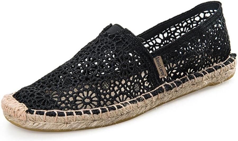Dames Espadrilles Instappers Canvas Zomerse Casual Licht en Aangenaam Hak Effekleur