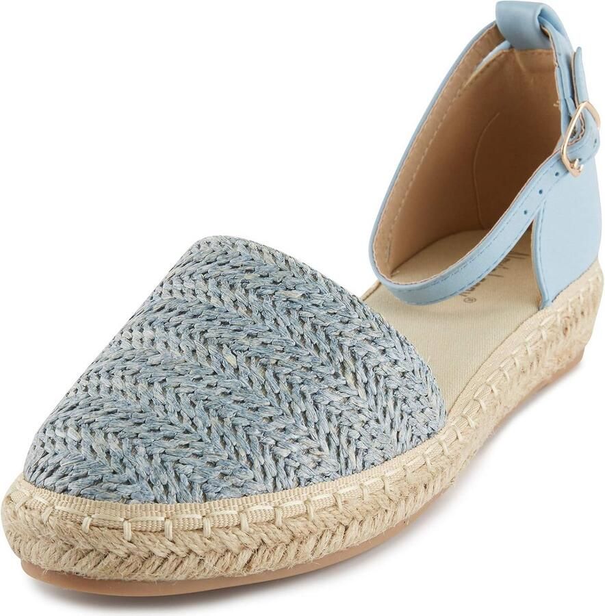 Dames Espadrilles Met Gevlochten Bandjes en Gespsluiting