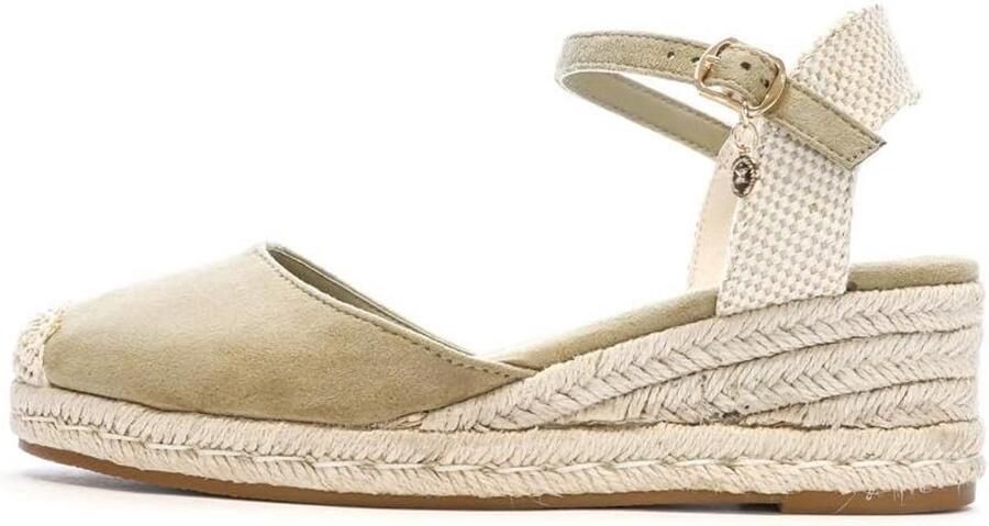 Dames Espadrilles met Sleehak en Gesp