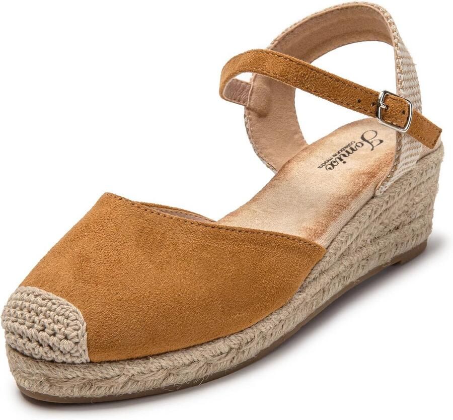 Dames Espadrilles Sandalen met Verstelbare Sleehak en Gesp