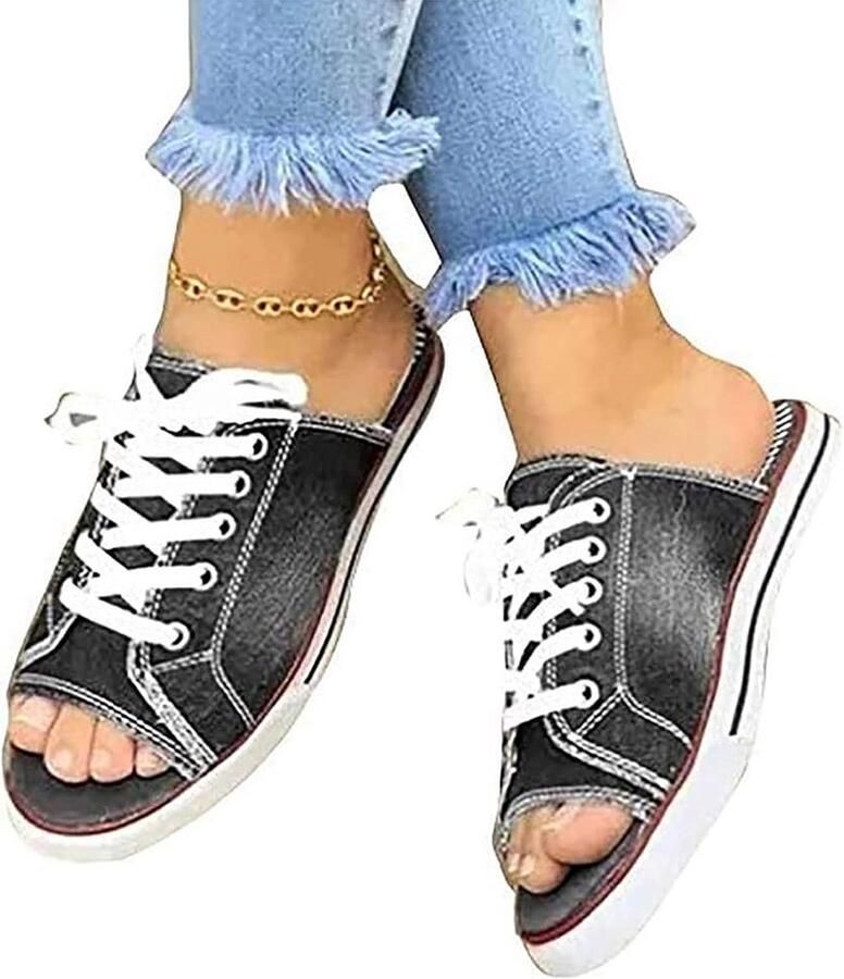 Dames Espadrilles Sandalen Zomer Platte Sneakers Ademende Casual Instappers