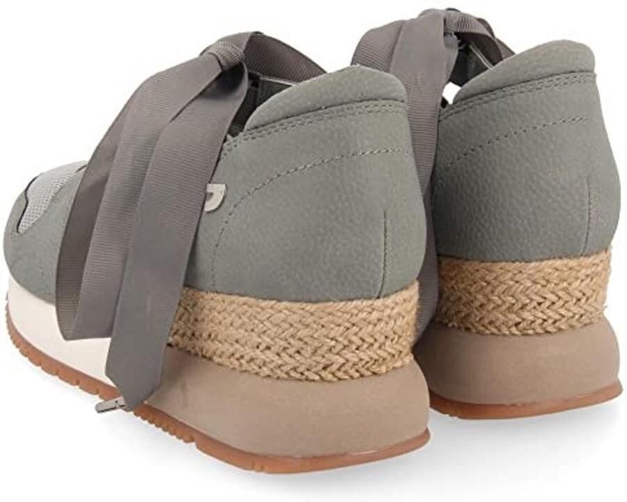Dames Espadrilles Sleehak met jute Jeanskleur - Foto 1
