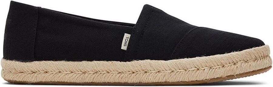 Dames Espadrilles Zomerse Schoenen Ontspannen Wandelen Natuurlijk Touw Detail Zwart