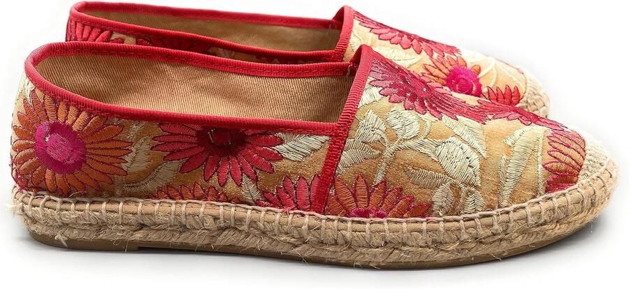 Dames Espadrilles Zomerschoenen Casual Handgemaakt Beige