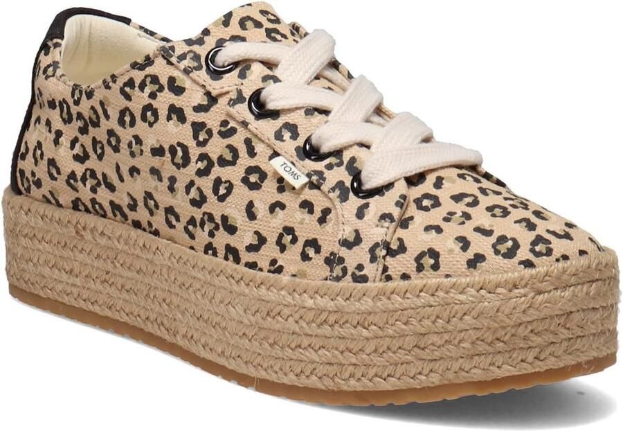 Dames Espadrilles Zwart Plateau Schoenen met Touwzool