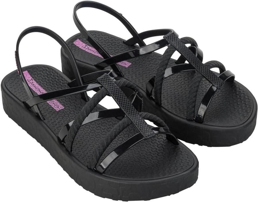 Dames Flatform Sandaal met Bandjes Slip-On Zomer Platte Schoen