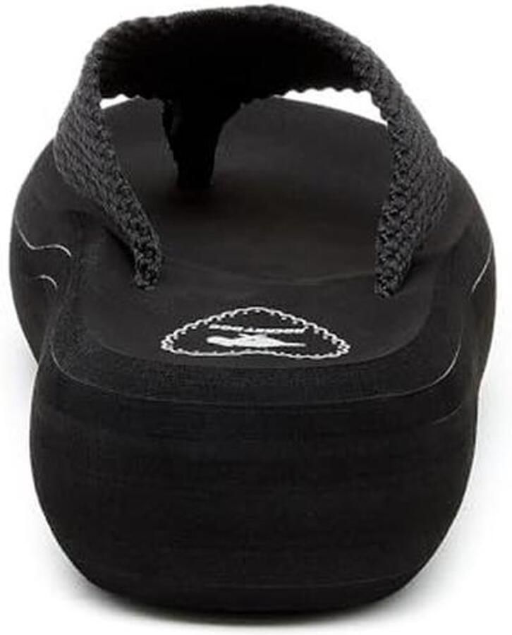 Dames Flatform Teenslipper in Sandy Kleur