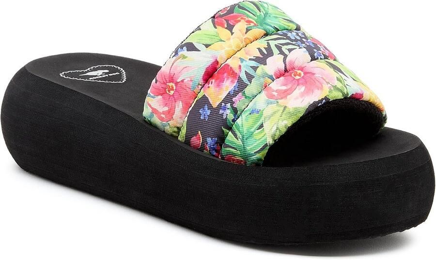 Dames Flatform Teenslippers Met Plateauzool