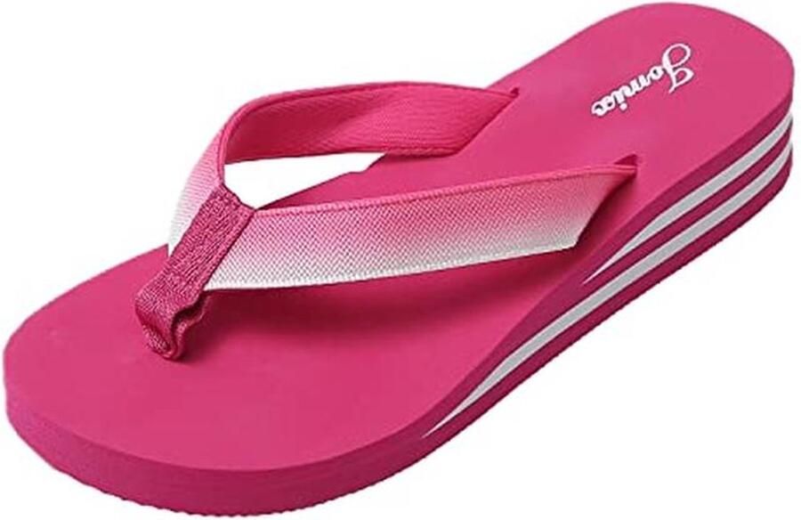 Dames Flip-Flops Zomer Sandalen met Platform en Antislip Zool voor Strand en Thuis