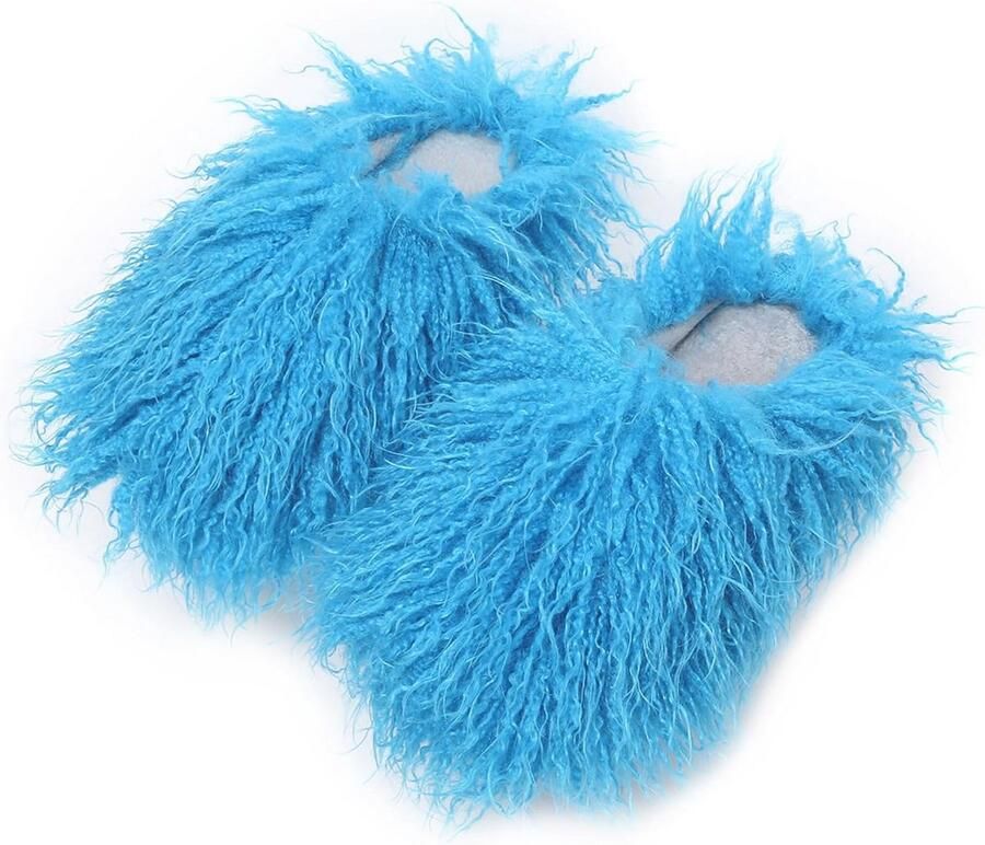 Dames Fuzzy Faux Fur Slippers Luxe Pluizige Pantoffels voor Binnen en Buiten