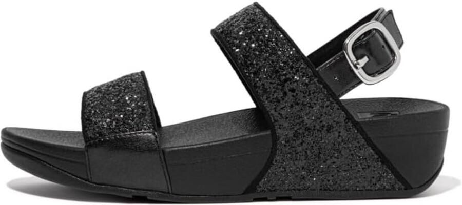 Fitflop Sleehaksandaaltjes LULU GLITTER BACK-STRAP SANDALS zomerschoen sandaal sleehak met fonkelende bandjes