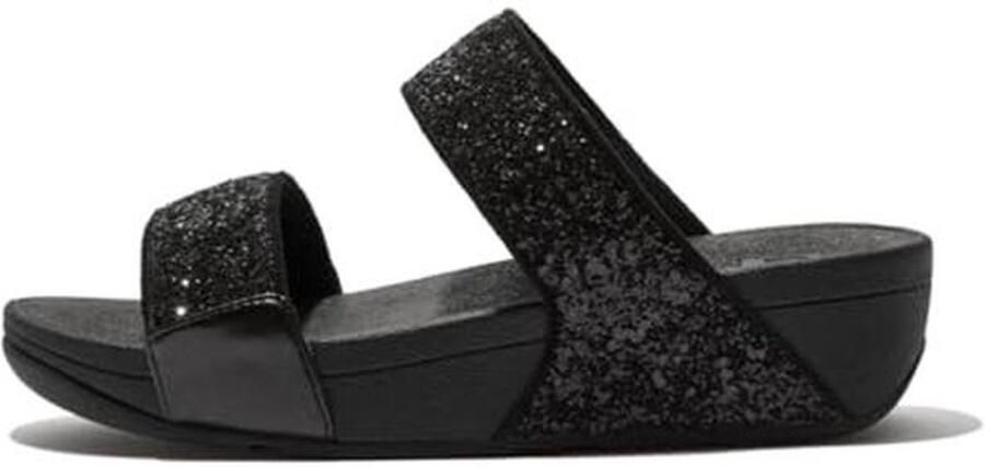 Dames Glitter Slide Wedge Sandalen