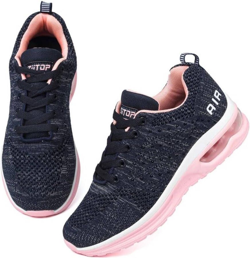 Dames Hardloopschoenen met Demping en Luchtkussen Ademende en Lichtgewicht Sportschoenen voor Outdoor Gym en Jogging