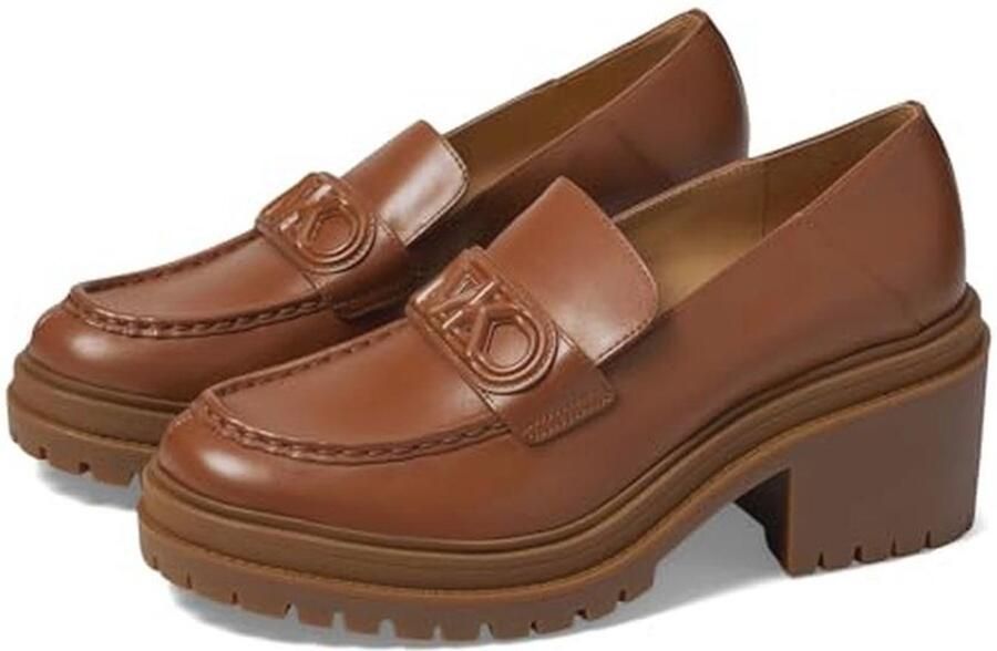 Dames Heeled Loafers met Klinknagels en Rubberen Zolen