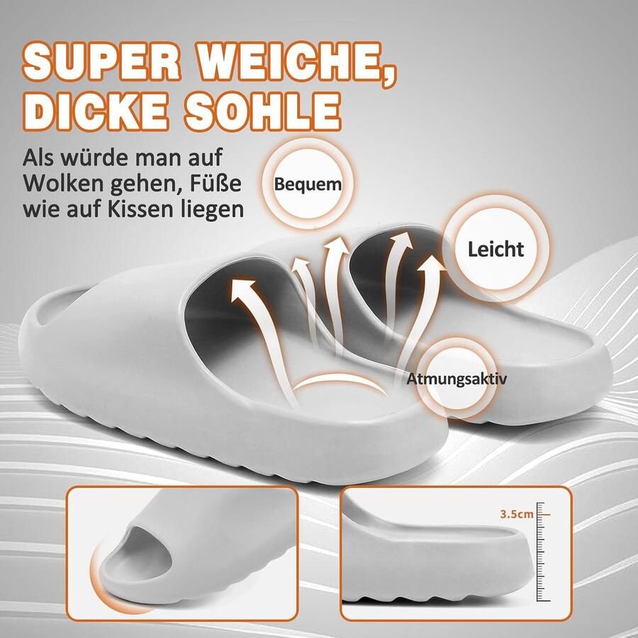 Foam Slides Unisex Huiselijk Pillow Cloud Slippers Sliders nen Badkamer Comfortabele Pantoffels Sloffen Zomertijd Zandstrand s Sandalen