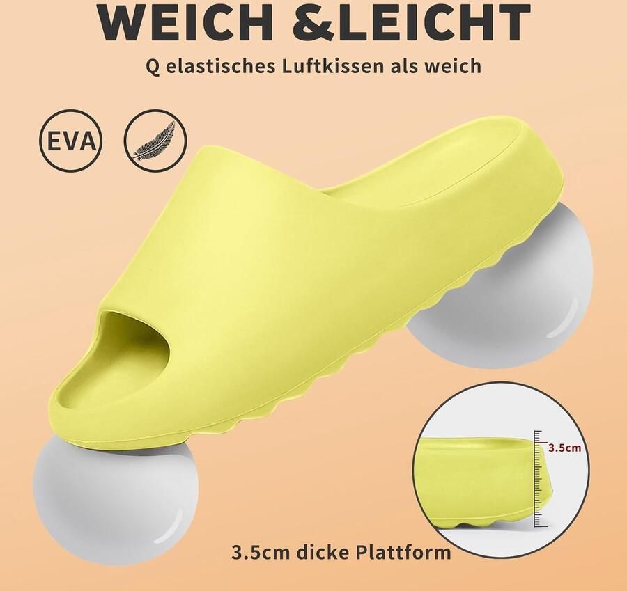 Foam Slides Unisex Huiselijk Pillow Cloud Slippers Sliders nen Badkamer Comfortabele Pantoffels Sloffen Zomertijd Zandstrand s Sandalen