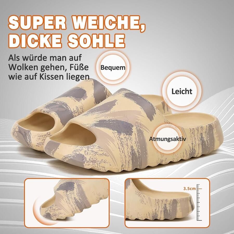 Foam Slides Unisex Huiselijk Pillow Cloud Slippers Sliders nen Badkamer Comfortabele Pantoffels Sloffen Zomertijd Zandstrand s Sandalen