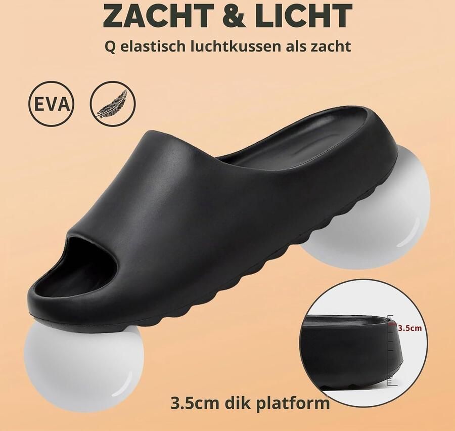 Foam Slides Unisex Huiselijk Pillow Cloud Slippers Sliders nen Badkamer Comfortabele Pantoffels Sloffen Zomertijd Zandstrand s Sandalen