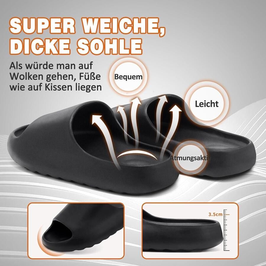 Foam Slides Unisex Huiselijk Pillow Cloud Slippers Sliders nen Badkamer Comfortabele Pantoffels Sloffen Zomertijd Zandstrand s Sandalen