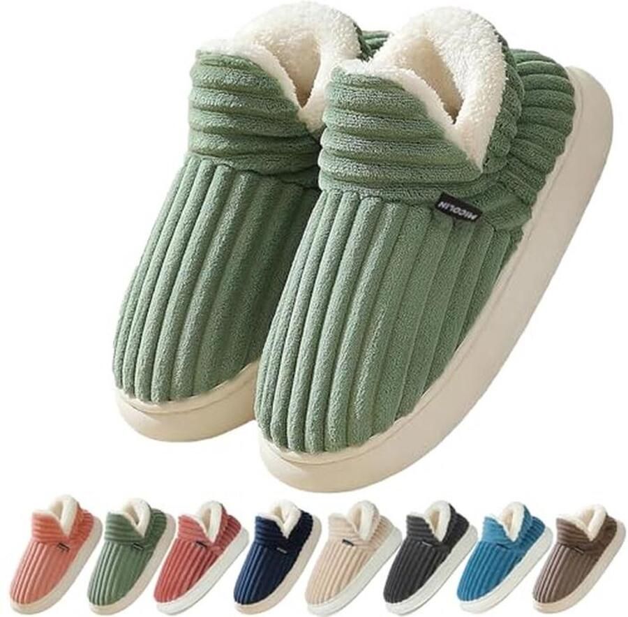 Winter Slippers Warm Pluche Slippers Gesloten Zacht Modern Antislip Comfortabele Dikke Zool Elegante