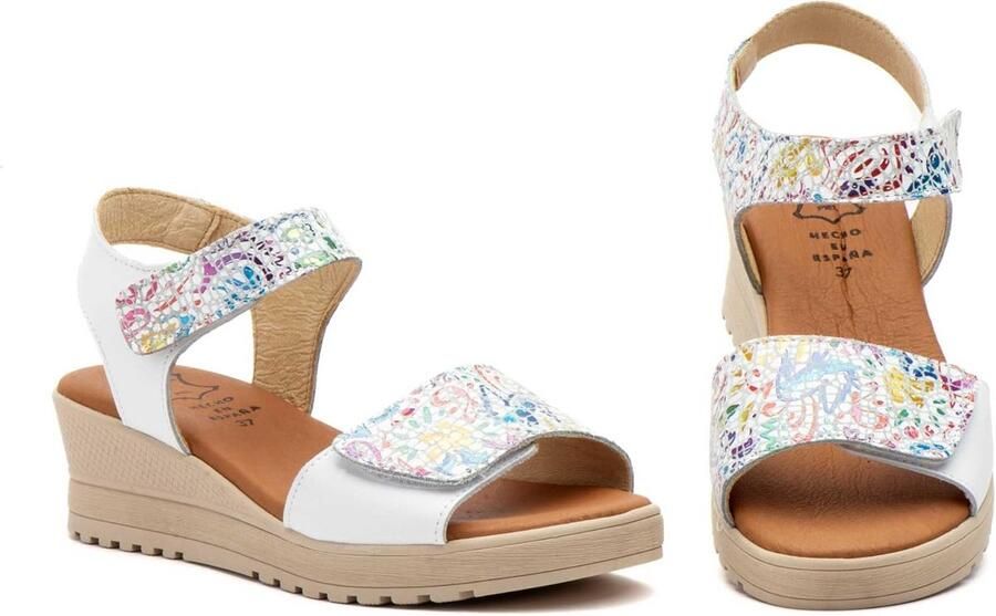 Comfortabele Dames Sandalen met Ronde Hak Handgemaakt in Spanje