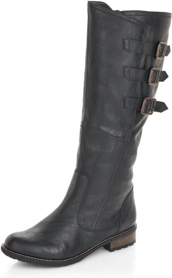 Dames Hoge Laarzen Leer Met Warme Voering