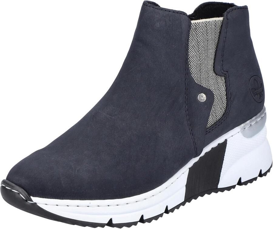 Dames Hoge Sneakers Blauw met Rits en Comfortabele Pasvorm