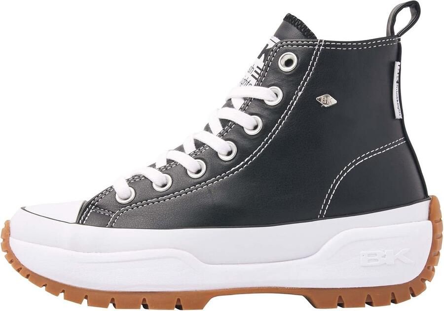 Dames Mid-Top Sneaker Kaya Canvas met Gekartelde Zool Stoere Casual Schoenen