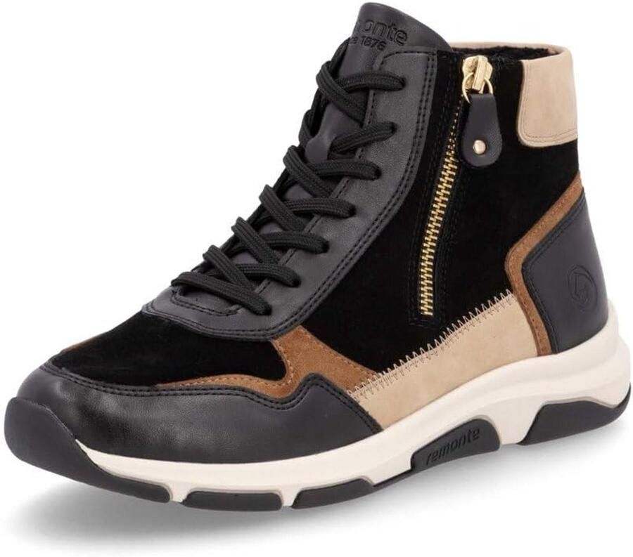 Dames Sneaker Mid Dames Zwart of Wit Met Losse Inlegzool