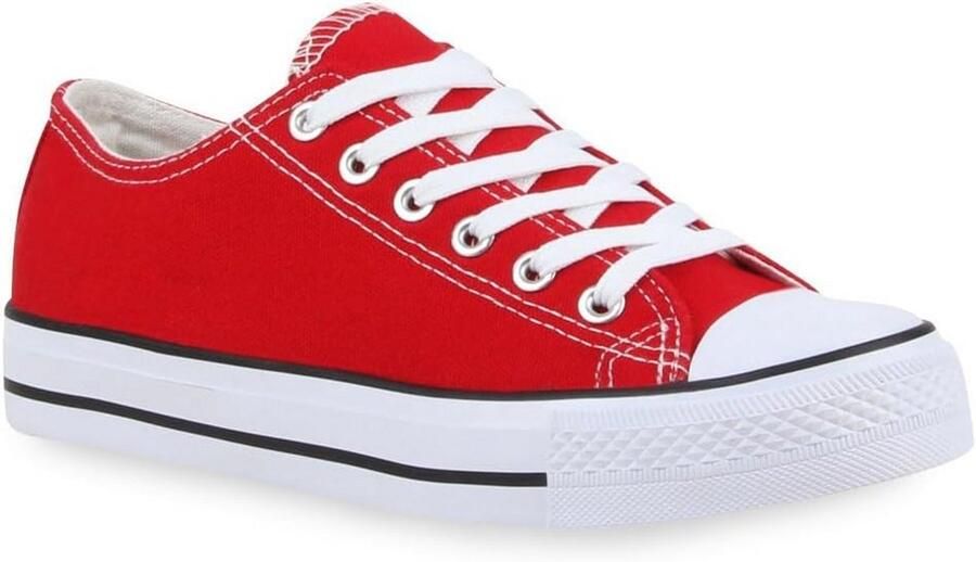 Dames Hoge Sneakers met Veters Platte Comfortabele Canvas Schoenen