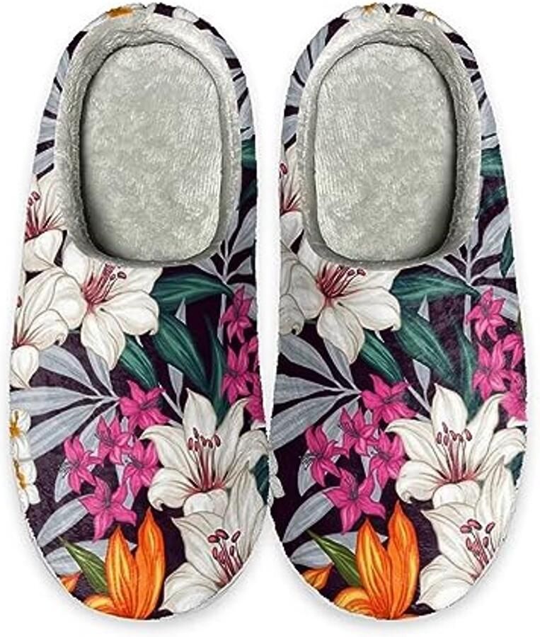 Dames Huis Slippers Warme Antislip & Gezellige Pantoffels Lichtgewicht Fuzzy Slip-On Comfort