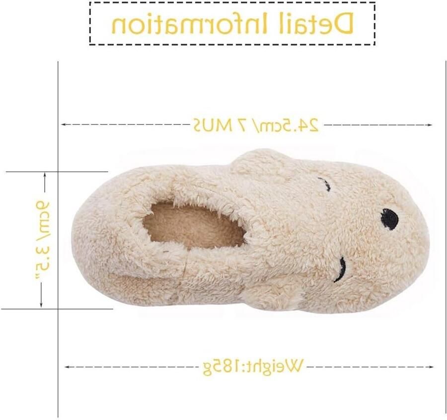 Dames Huisslippers met Pluche Fleece en Cartoon Dierontwerp Antislip Slippers voor de Winter