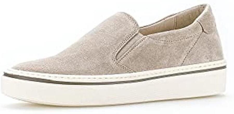 Dames instapper van nubuck leder met uitneembaar voetbed