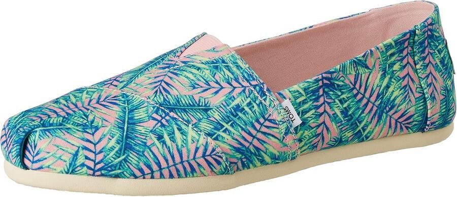 Dames instappers met zomerse palmprint