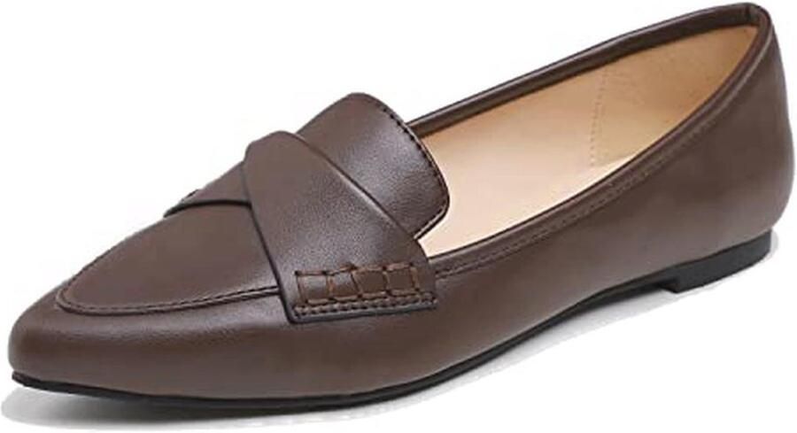 Dames instappers platte puntige mode Comfortabele kantoorschoenen