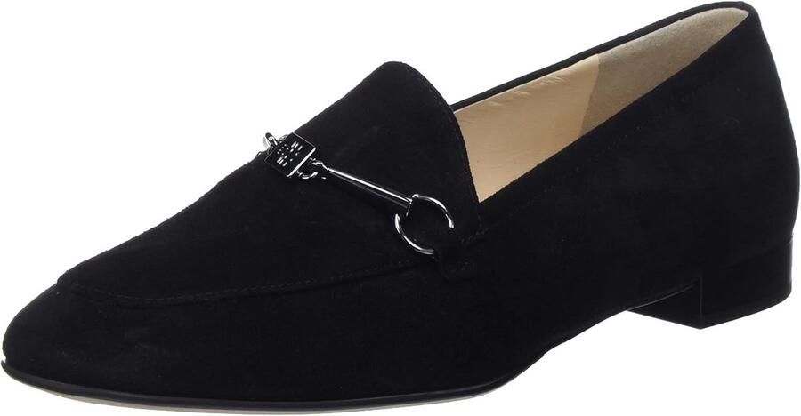 Dames Instapschoenen Leren Loafers Zwart Comfortabel