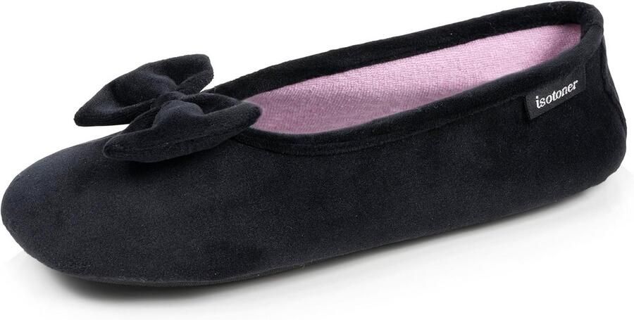 Dames Instapsloffen Ballerina's Zwart Comfortabel met Memory Foam