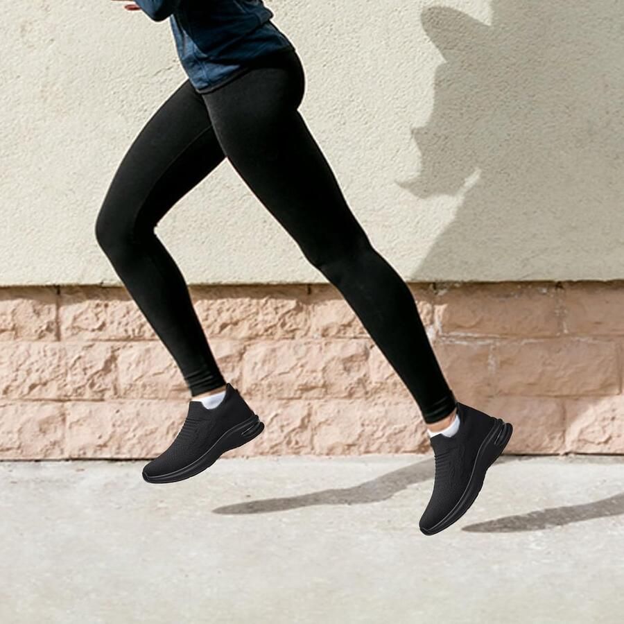 Ademende Slip-On Sneakers Dames Comfortabele Mesh Sportschoenen met Luchtkussen voor Hardlopen en Wandelen