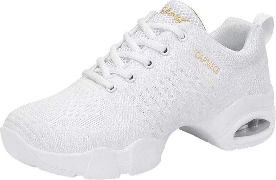 Dames Jazz Dansschoenen Met Veters En Splitzool Ademend Mesh