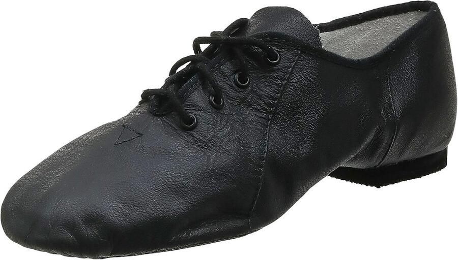 Dames Jazz Dansschoenen Splitzool Vetersluiting Leer